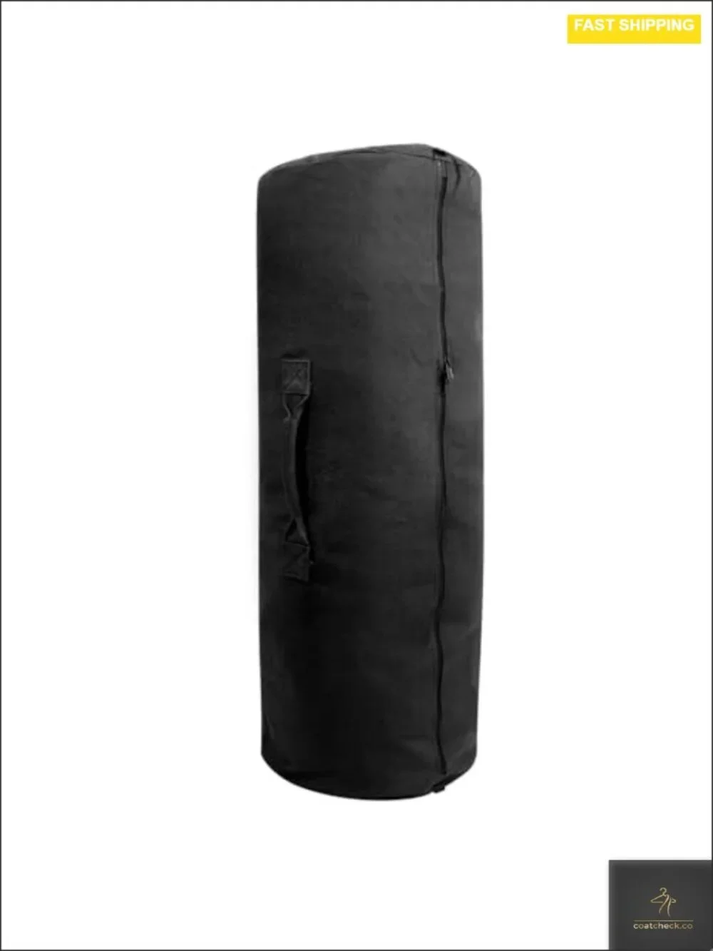 Canvas Duffle Bag with Side Zipper, Heavyweight Cotton, Outdoor Camping Travel